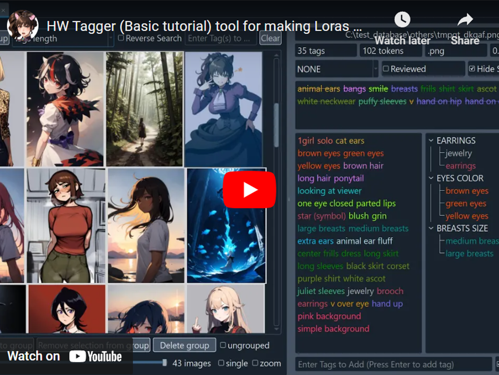 Video tutorial for HW tagger